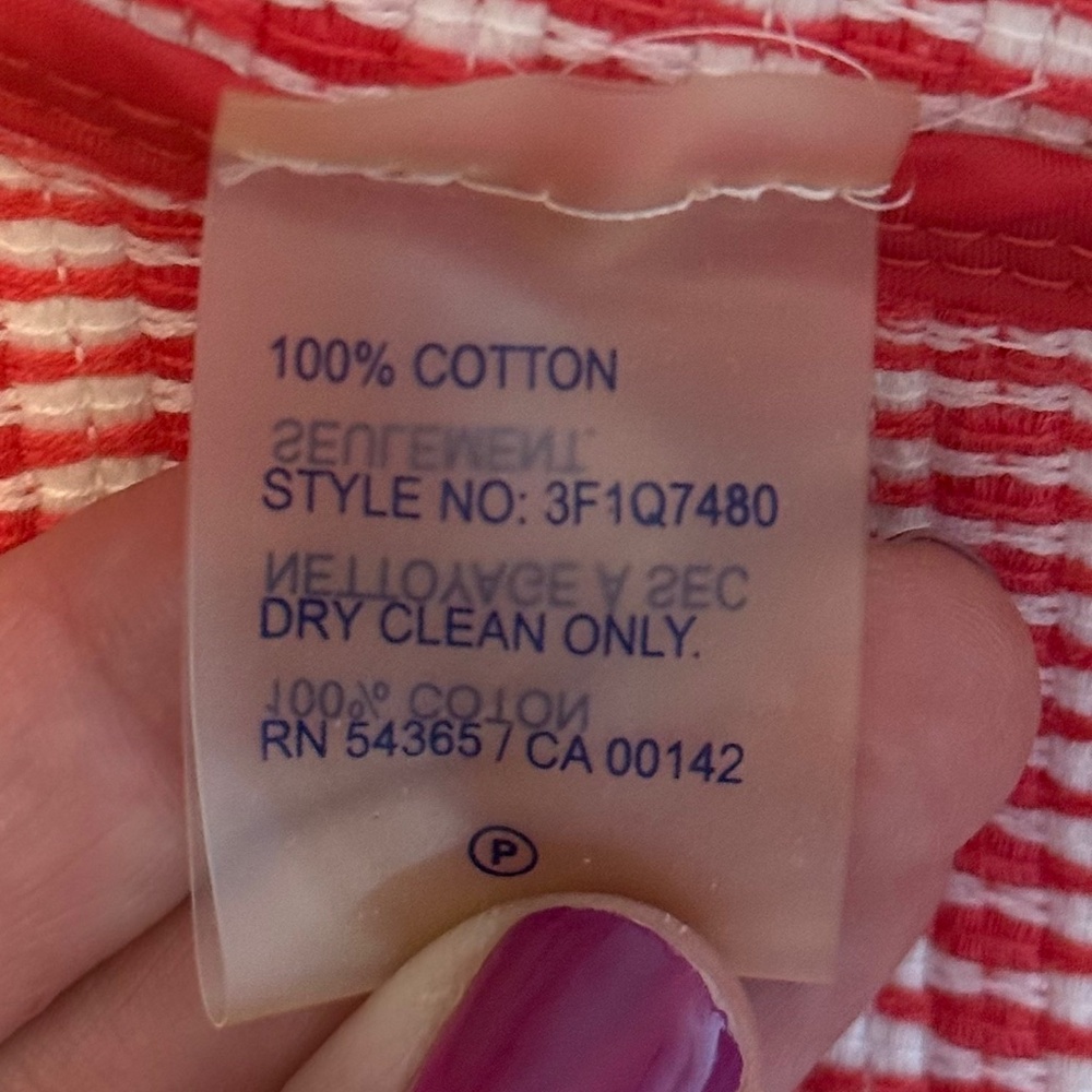 Peter Nygard Women's Knit Coat Jacket Striped Orange & White Size Large - Picture 9 of 11